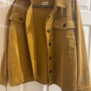 Women's Corduroy Jacket - Mustard